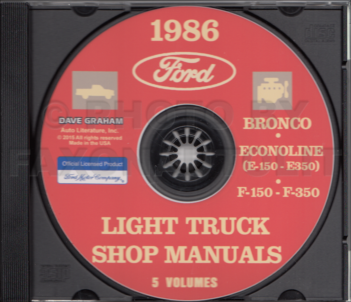 1986 Ford F150 F250 F350 Pickup Truck Foldout Wiring