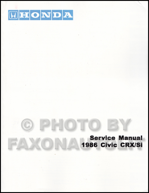 1986 Honda crx service manual #7