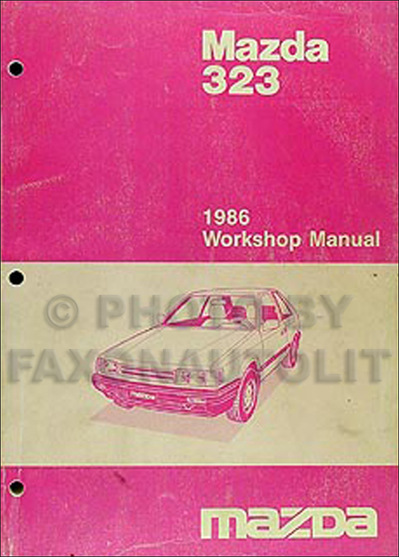 1986 Mazda 323 Owners Manual Mazda