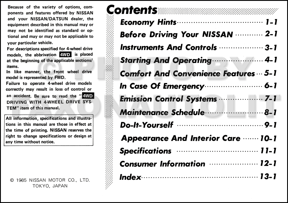 1986 Nissan stanza manual #4