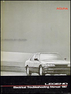 1987 Acura Legend Sedan Electrical Troubleshooting Manual Original Acura