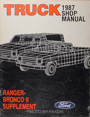1987 Ford ranger owners manual