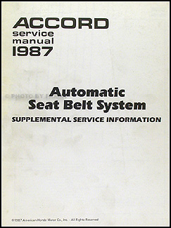 1987 Honda accord lx repair manual