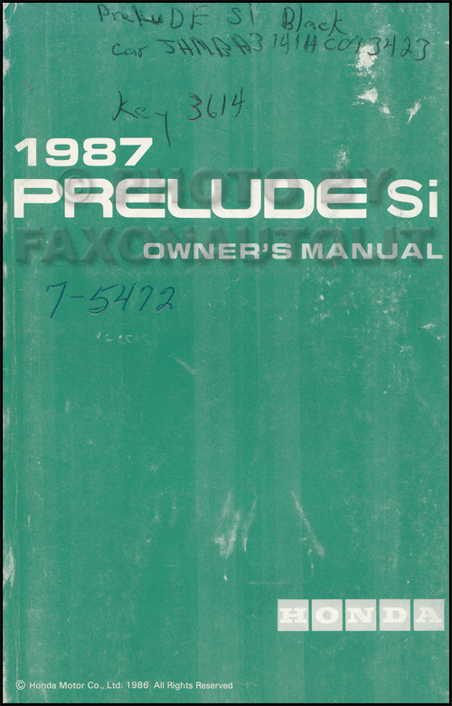 1987 Honda prelude repair manual #5