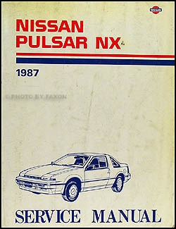 1987 Nissan Pulsar NX Owners Manual Nissan