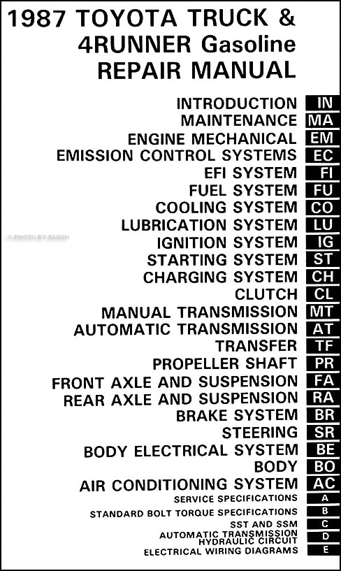 1987 toyota truck repair manual #2