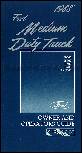 1988 Ford Truck (CAB) Foldout Wiring Diagram Original F600 F700 F800