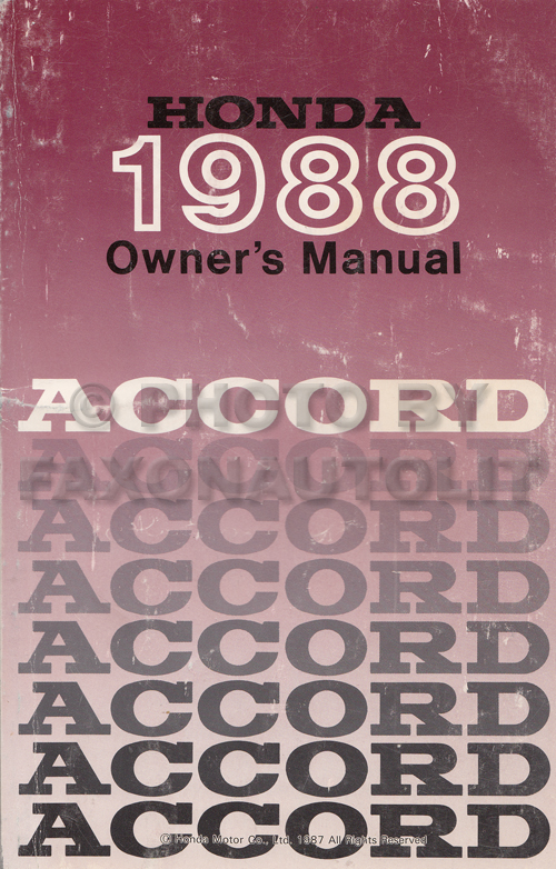 1988 Accord honda manual owner #7