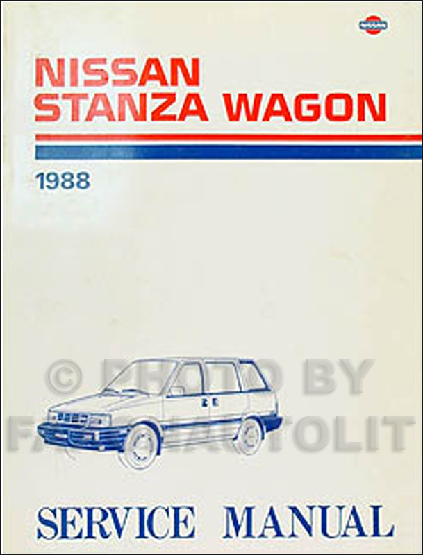 1988 Nissan Stanza Owners Manual Nissan