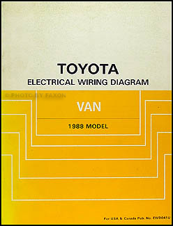 1988 Toyota Van Repair Shop Manual Original