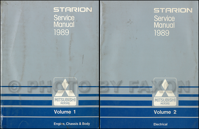 1989 Mitsubishi Starion Repair Service Shop Manual Set (2 volume set) mitsubishi