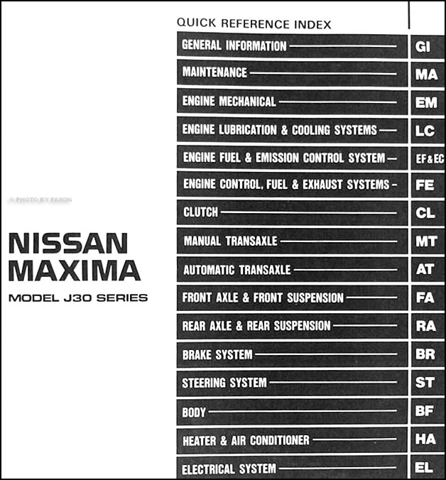 1989 Nissan maxima service manual #6