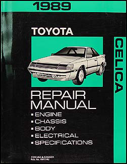 1987-1989 Toyota Celica Convertible Top Repair Shop Manual Original