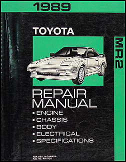 1989 Toyota MR2 Repair Shop Manual Original Toyota