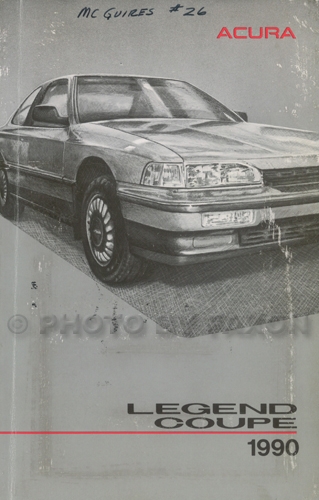 1990 Acura Legend Coupe Owners Manual Original Acura