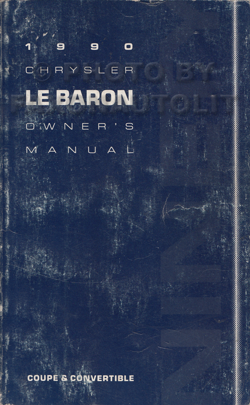 Chrysler lebaron owners manual