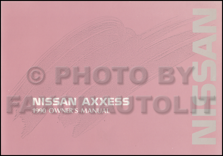 Owner manual 1990 nissan axxess #6