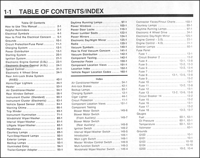 1991 Ford Aerostar Electrical & Vacuum Troubleshooting Manual Original