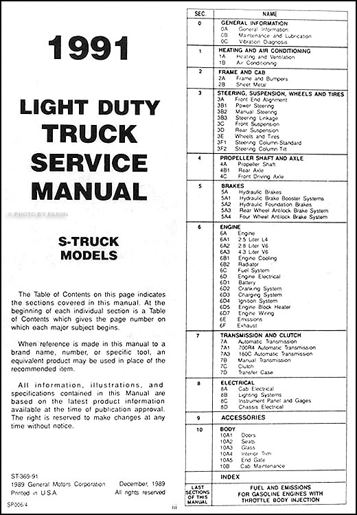 32 1991 Chevy S10 Wiring Diagram - Wiring Diagram List