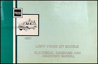 1991 GMC S15 Sonoma Pickup & Jimmy Wiring Diagram Manual Original