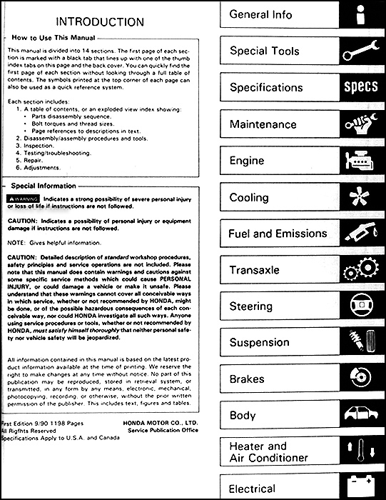 1991 Honda prelude shop manual #5