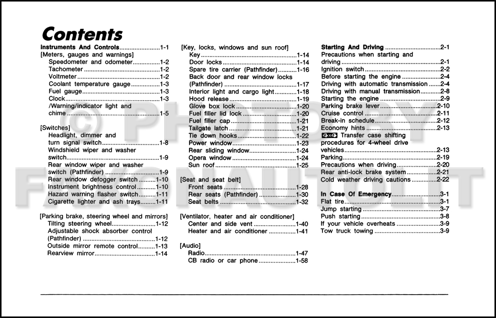 1991 Nissan pathfinder repair manual #4