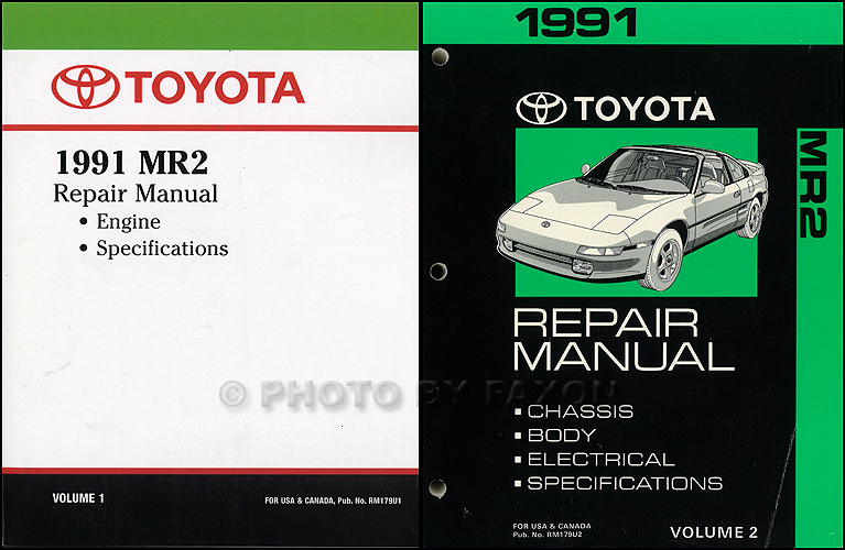 1991 Toyota MR2 Repair Manual 2 Volumes Toyota