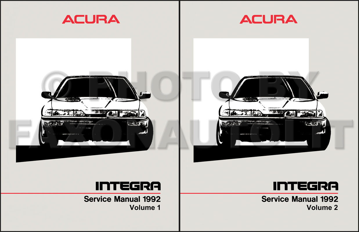 1992 Acura Integra 3 Door Owners Manual Original