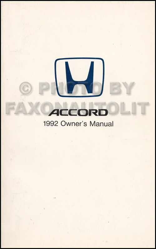 1992 Accord honda manual owner #7