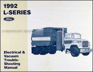 1992 Ford L-Series Foldout Wiring Diagram L8000 L9000 LT8000 LT9000