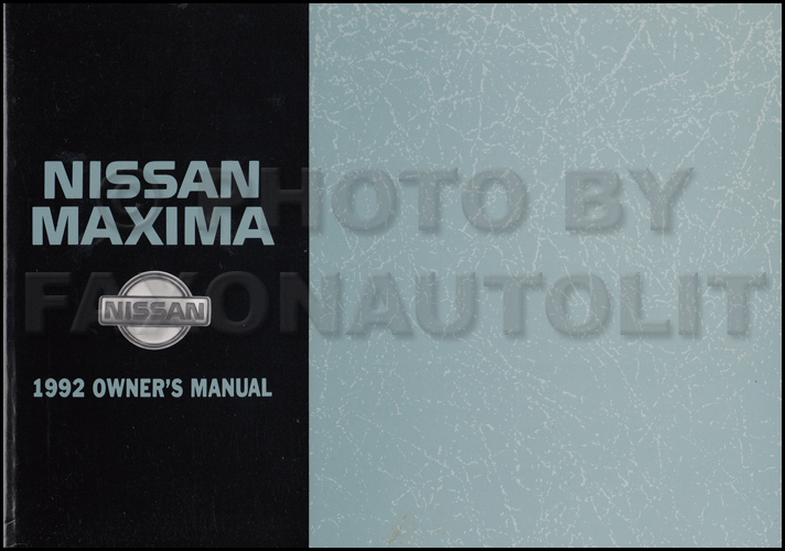 1992 Nissan maxima owners manual