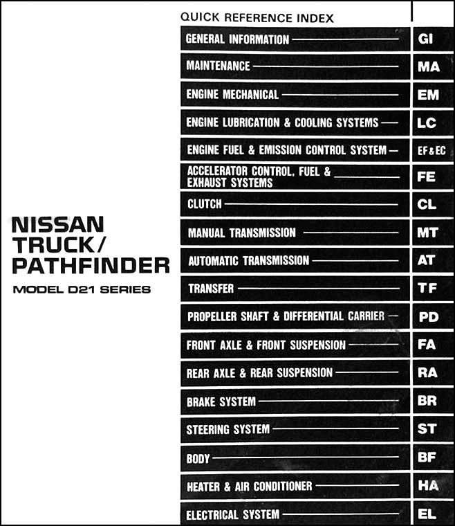 1992 Nissan pathfinder service manual