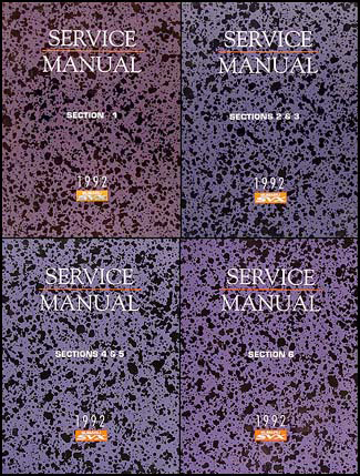 1992 Subaru SVX Repair Shop Manual Original 6 Sections/4 Book Set Subaru