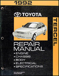 1992 Toyota tercel repair manual