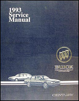 1993 Buick Century Repair Shop Manual Original Buick