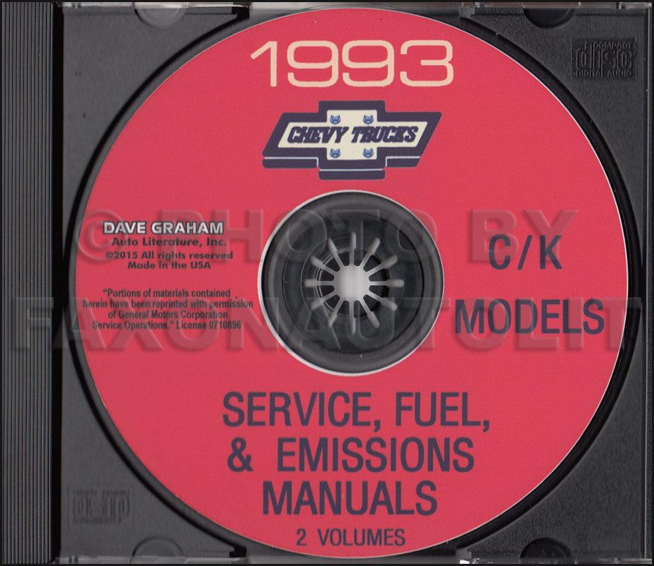 1993 Chevy 1/2, 3/4, & 1 ton Truck Overhaul Manual Original