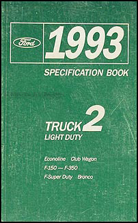 1993 Ford Econoline Van and Club Wagon Foldout Wiring Diagram Original