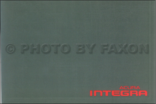 1995 Acura Integra 3 Door Owners Manual Original Acura