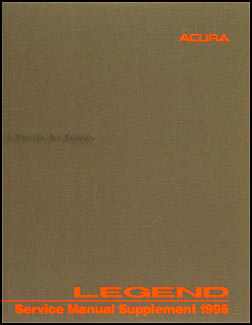 1995 Acura Legend Repair Shop Manual Original Supplement Acura