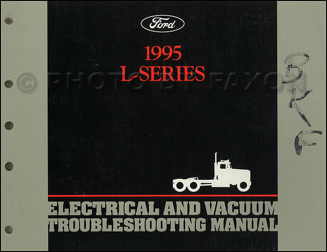 1995 Ford L-Series Foldout Wiring Diagram L8000 L9000 LT8000 LT9000