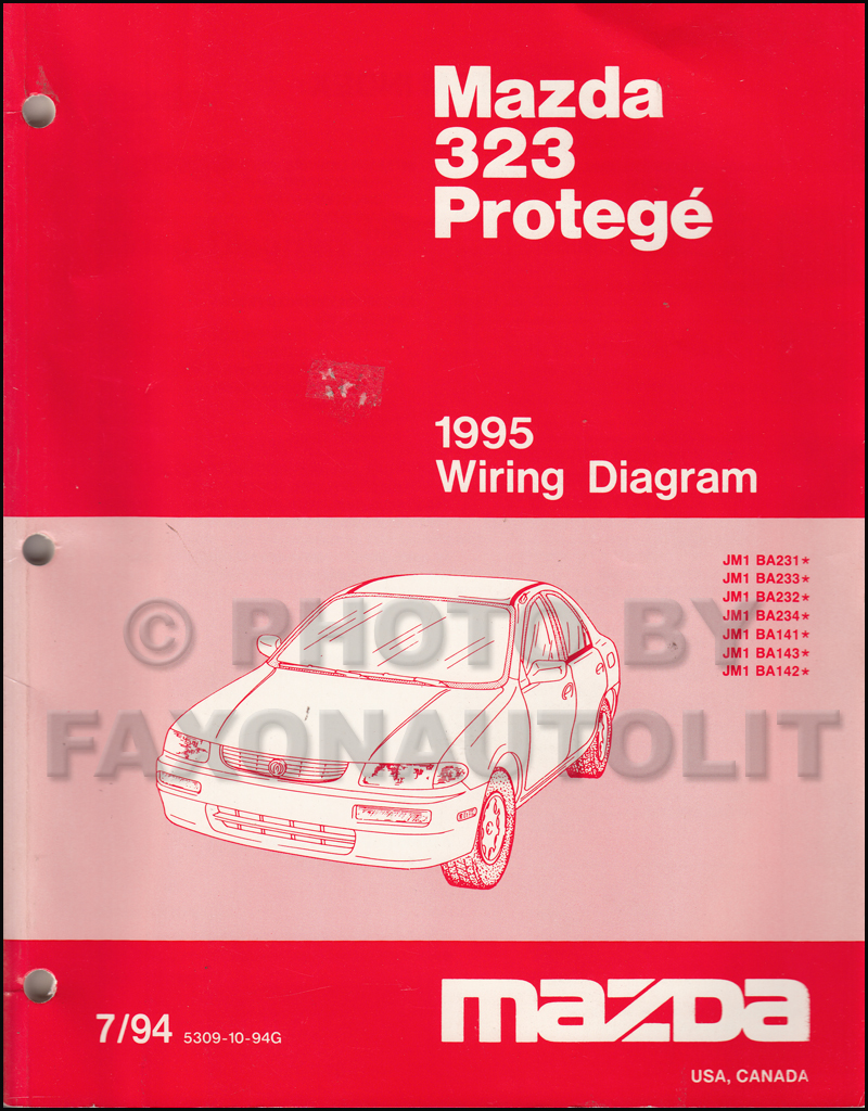 1995 Mazda 323 And Protege Wiring Diagram Manual Original