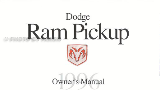 1996 Dodge Ram Pickup Owners Manual Dodge