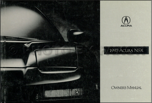 1997 Acura NSX Owners Manual Original Acura