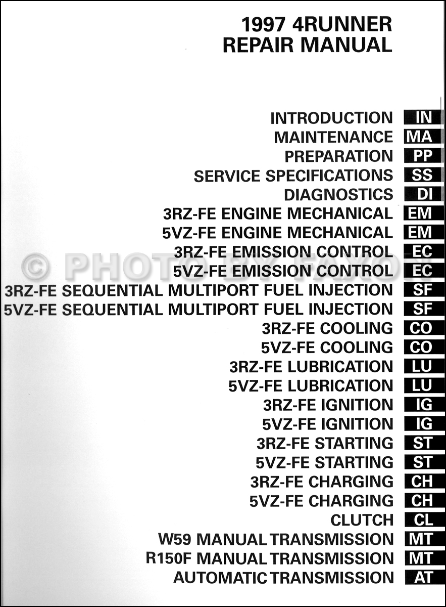 1997 toyota 4runner factory service manual #2