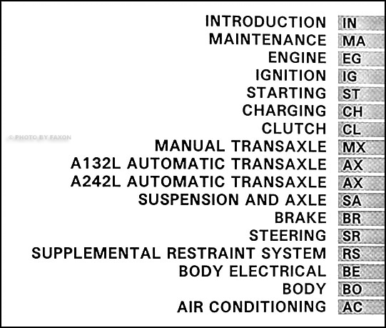 1997 toyota tercel repair manual #4