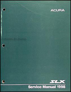 1998 Acura SLX Repair Shop Manual Original Acura