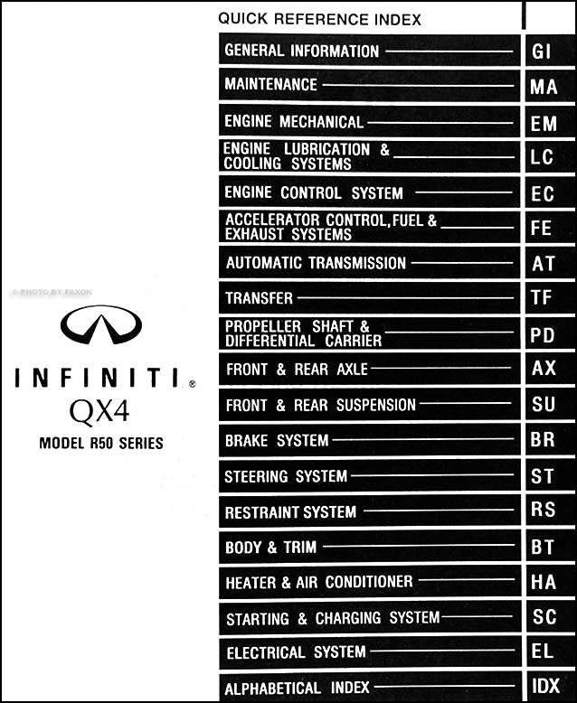 1998 Infiniti Qx4 Shop Manual 98 Original Repair Service