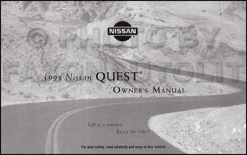 1998 Nissan quest user manual #7