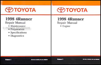 1993 Toyota 4runner Repair Manual 2 Volumes Toyota