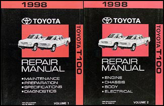 1998 Toyota T100 Truck Wiring Diagram Manual Original